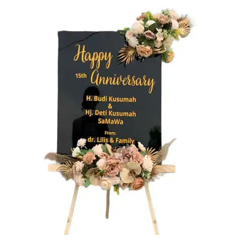 Papan Bunga Akrilik Silinda