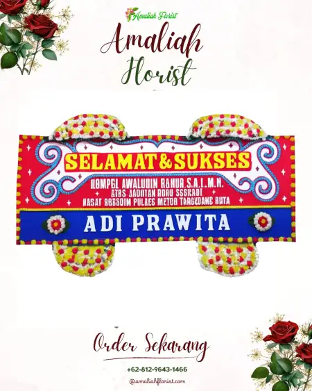 Papan Bunga Ucapan Selamat Silinda